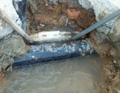 张湾测漏水之水管漏水